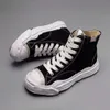 Maison Mihara Yasuhiros Mmy Çözünmüş Ayakkabı Erkekler Açık Gülümseme Kalın Tumalı Günlük Ayakkabı Kadınları Yüksek Üst Sevenler Tuval Ayakkabı