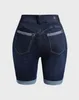 Damne dżinsowe szorty 2023 Letni kontrast mody panelowy Pocket Pocket Casual Daily Vintage Streetwear 240113