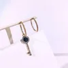 Swarovskis Earring Designer Women Top Quality Charm Devil's Eye Key Asymmetric Earrings Female Element Crystal Key Earrings