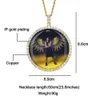 Colliers Az Big Round Photos personnalisées Pendentifs Collier pour femmes Hommes Hip Hop Goth Bijoux personnalisés avec longue chaîne Livraison gratuite