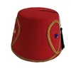 BERETS FEZ HAT MOROCCAN MODERN TURKISHヘッドピースのための派手な人目を引く