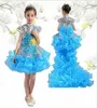 Crianças vestido de piano traje destacável cauda flor menina traje longo e curto tipo chinês melhorado pavão traje kid2882491767