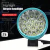 Luci wasafire da 40000lm Bicycle Light 16 LED XMLT6 Bike Light Cycling Head Lamponi Feeleggio MTB + 9600 mAh Pacco batteria + Caricatore