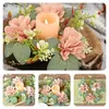 Decorative Flowers Artificial Flower Wedding Ring Garland Christmas Table Centerpieces Plastic Wreath