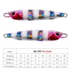 8 PCSLOT JIGGING LURE FISHING LURES METAL SPINNER SPOON FISH BAIT JIGS 일본 태클 페스카베이스 참치 송어 세트 240113