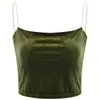 Womens velvet vest designer fine strap vest sleeveless breathable knitted pullover woman Sexy Sports Top Small ladys Wear