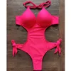 Mulheres Swimwear Vikinii Rose Red Maiôs 2024 Sexy Bodysuits Feminino Mulheres One-Piece Swimsuit Push Up Beachwear Banhistas Ternos de Banho