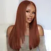 Reddish Brown Layered s Copper Red Lace For Black Women Burgundy Cut Straight Glueless Synthetic Hair 240113