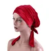 Nieuwe Vrouwen Fluwelen Rasta Tulband met Lint Hoofd Wrap Beanie Haaruitval Chemo Slouchy Baggy Cap Motorkap Afrikaanse Nigeriaanse Hoofddeksels