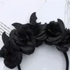 Hårklipp fairy halloween djävul pannband handgjorda blomma hoop kostym huvudkläder cosplay headpiece