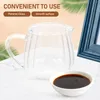 Ensembles de vaisselle Crémier en verre transparent Mini pichet à café lait pour café (60 ml)