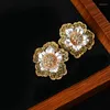 Stud Earrings Sweet And Romantic Meticulously Designed Crafted Banquet Attendance Dress With Eye-catching Ear Studs
