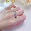 5 Style Anneaux De Mariage Simple Mode Bijoux 10KT Or Blanc Remplissage Rond Coupe 5A Zircon Cubique CZ Diamant Pierres Précieuses Fête Éternité Femmes Croix Bague Cadeau