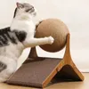 Gato agarrando placa de madeira gato escalando quadro vertical resistente a riscos brinquedo de gato girando sisal corda gato agarrando bola torre de gato 240113