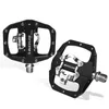 Bucklos mountain bike pedal flatlock clipless ajuste spd rolamento selado duplo pedais mtb sh56 grampo para shimano 240113