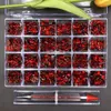 Glass Crystal Nail Art ABRed s 400480pcs 3D Sequin Decoration With 1 Picker Kits 240113