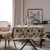 Toalha de mesa floral jacquard boêmia toalha de mesa grossa R6Q3884