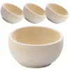 أدوات المائدة مجموعات 4 أجهزة كمبيوتر صغيرة وعاء خشبي صغير تقليم المواد الحرفية Mini Toys Bowls أدوات المائدة غير المكتملة اللوازم DIY للأطفال