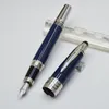 Högkvalitativ JFK Dark Blue / Black Roller Ball Pen / Ballpoint Pen / Fountain Pen Office Stationery Promotion Writ Ink Pennor Gift