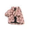Designer hondenkleding winterhondenkleding met oud bloempatroon warme zachte bont pet jas verdikte kattenjas voor kleine honden Franse bulldog schnauzer bruin xxl a292