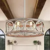 Pendant Lamps Farmhouse Retro Iron Art Wood Grain For Restaurant Home Bedroom Ceiling Light Decor American Industrial Circular Chandelier