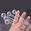 Tuyau de brûleur à mazout en verre Pyrex épais de grande taille de 4 pouces, couleur claire, tuyaux pour fumer de haute qualité, grands tubes transparents, pointes d'ongles pour accessoires pour fumer