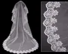 Setwell Cheap WhiteIvory Cathedral Length Lace Edge One Layer Long Wedding Veil Without Comb Wedding Accessory3413855