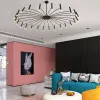 Lustre de teto sputnik moderno, iluminação nórdica, luzes pendentes de led para decoração de sala de estar, quarto, lâmpada suspensa de designer