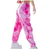 Kvinnors byxor gratis shippiing plus storlek last kvinnor tie-dye print rakt ben hip hop casual sweatpants för