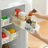 Bottiglie di stoccaggio 3 griglie Contenitori per frigorifero Tipo di cassetto Scatola per alimenti in plastica Staccabile Salvaspazio Freezer Organizer Casa