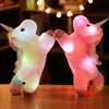 Elektronisches Einhorn-Plüschspielzeug, Kuscheltiere, weiche Puppe, LED-Licht, Plüsch, leuchtende weiche Puppe, Baby-Kind-Spielzeug, Geburtstag, Weihnachten, Geschenk 240113