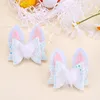 Hair Accessories 2Pcs Sweet Ears Bow Clips Boutique Faux Fur Ball Hairpins Glitter Bows Hairpin Headwear Kids