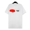 Summer Men t shirt designer t skjortor män kvinnor mode graffiti tryck brev grafisk tee casual high street kort ärm topp high-end bomull plus size tee