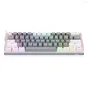 LED Lighting K617 RGB USB Mini Mechanical Gaming Wired Keyboard Red Switch 61 Key Gamer for Computer PC Laptop detachable cable