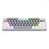 K617 rgb luzes led usb mini teclado mecânico com fio interruptor vermelho 61 chave gamer para computador portátil cabo destacável