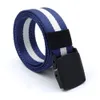 Wholesale high-quality woven striped fashion nylon casual belt men's cheap breathable black and white fabric belt