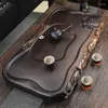 Teaware Sets Chinese Solid Wood Tea Creative Carved Tray Simple Set Household Log Retro Table Smooth Drainage Design