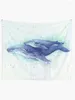 Tapestries Humpback Whale Mom And Baby Painting Tapestry Wallpapers Home Decor Decoration Bedroom Decorative Wall Murals