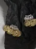Висячие серьги из латуни с 18-каратным золотом циркония, эффектные монеты, женские ювелирные изделия, вечерние платья для показа, взлетно-посадочная полоса, редкие, корейские, японские, модные