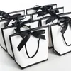 5 шт., портативная белая сумка-тоут, подарочные пакеты с ручкой, упаковка для цветов на день рождения, свадьбу, подарочная упаковка, сувениры 240113