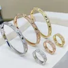 4/cztery luksusowa marka Bransoletka Moda Charm Vanscleef Bransoletka Wysoka jakość stali nierdzewnej Diamond 18K Rose Gold Designer Bransoletka biżuterii