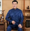 Hurtownia Nowa chińska tradycja Mężczyźni Satin Satyn Kung Fu Suit Sets Sets Długie rękawowe Pole Kurtka Dragon Wu shu tai chi Sets Rozmiar M L XL XXL xxxl 4xl