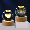 Valentines Day Gift for Girlfriend LED Galaxy Starry Sky Crystal Ball Night Light Mothers Wedding Favors Bridesmaid 240113