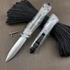 Otomatik UT Serie Klar Grun Edition Micro Ultra OTFS Tech Messer D2 Stahl Drop Point Klinge Hart Acryl Griff EDC Bıçak