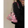 Vivianeism Westwoodism Bag Empress Saturn Bag Pink Elephant Pattern Bowling Baling Bag Lage Lage Crossbody Bag 01RU