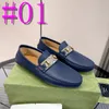 40model 2024 MANDES DÉCRIEURS BLUE MOCCASINS MOCCASINS Italien Slip on Hen Habille Original Male Office Party Mariage Drive Chaussures Taille 38-46