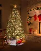 Decorazioni natalizie Pupazzo di neve invernale Gonna per albero rosa Natale per forniture domestiche Gonne rotonde Copertura della base