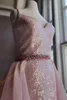 Blush Sequin Formal Party Dress 2K24 Ruffle Organza Overskirt Långmonterad Lady Pageant Prom Evening Event Gala Cocktail Red Carpet Dance Gown Photoshoot Beaded Belt