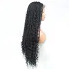 Boho Box Braid s Bouclés Extrémités Partie Carrée Tressée Lace Front Pré Pincées Avec Des Cheveux De Bébé Pour Les Femmes Blonde 240113