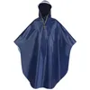 Imperméables Cyclisme Scooter Imperméable Moto Pluie Poncho À Capuche Vélo Cape Coupe-Vent Pour (Bleu Marine)